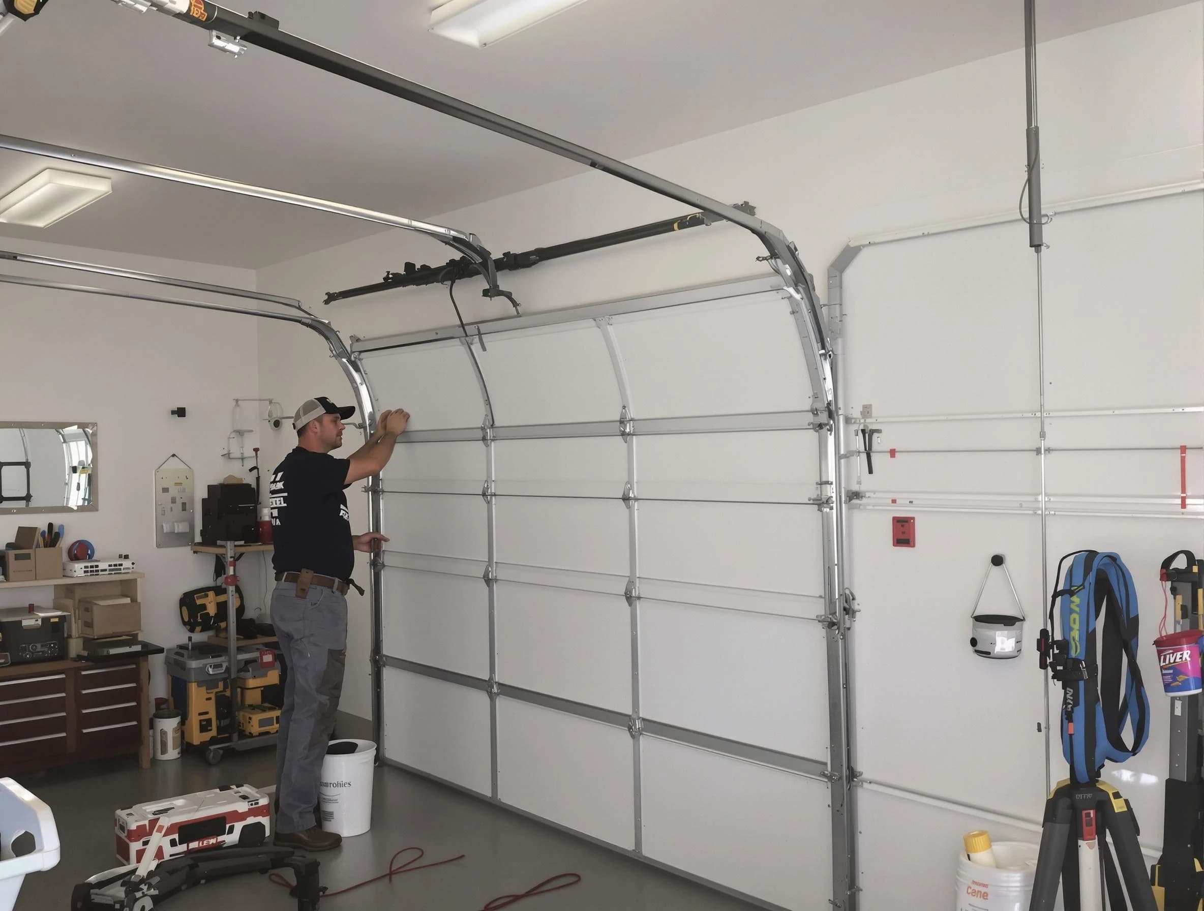 Tolleson Garage Door Repair team installing new garage door in Tolleson