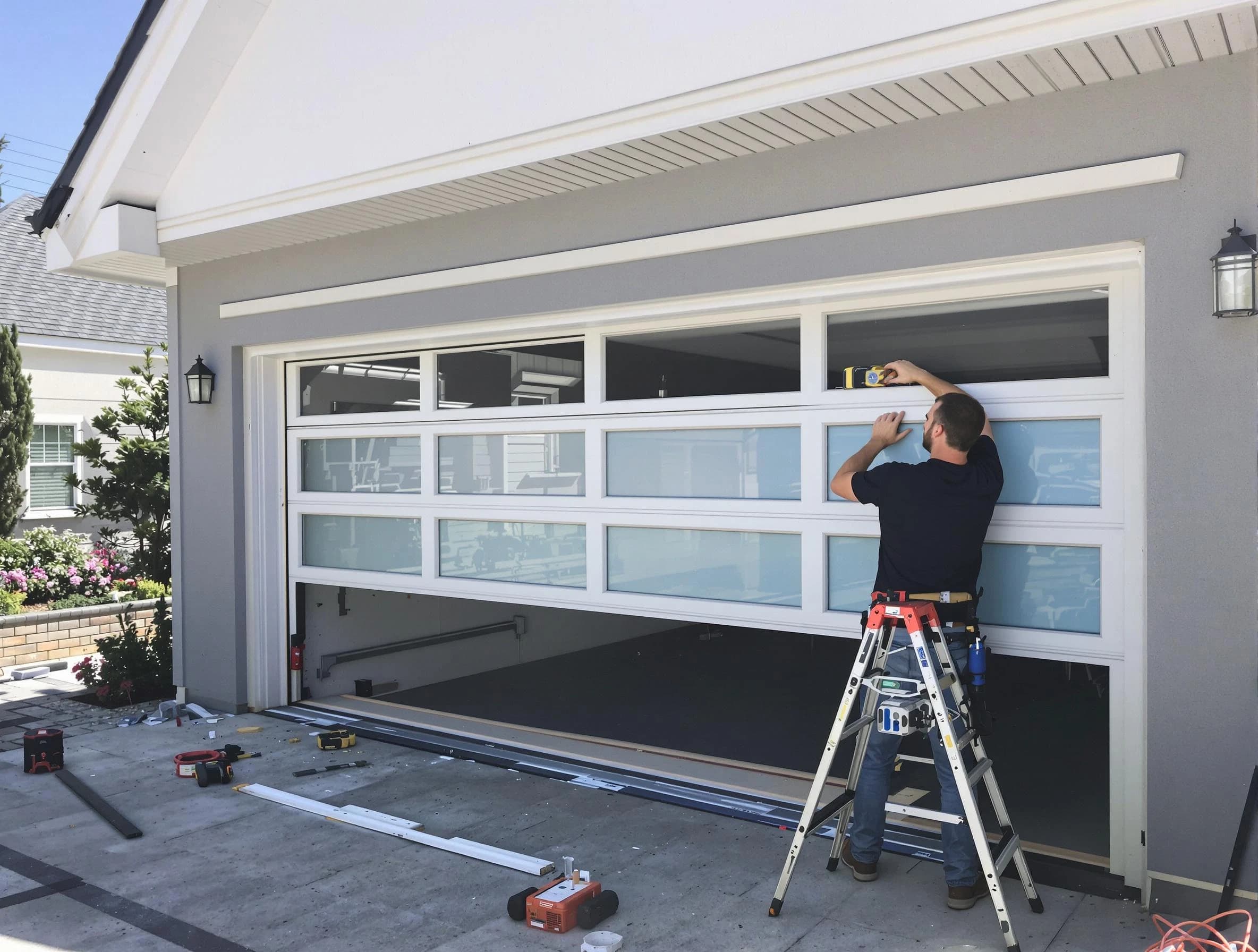 Tolleson Garage Door Repair team performing garage door replacement in Tolleson