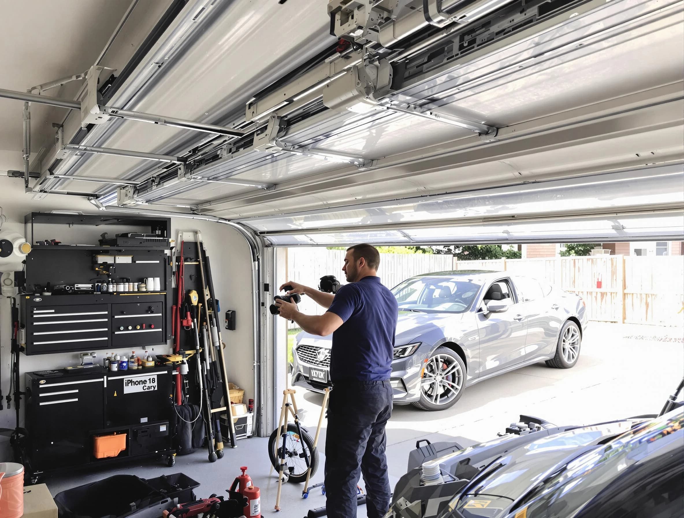 Tolleson Garage Door Repair technician fixing noisy garage door in Tolleson