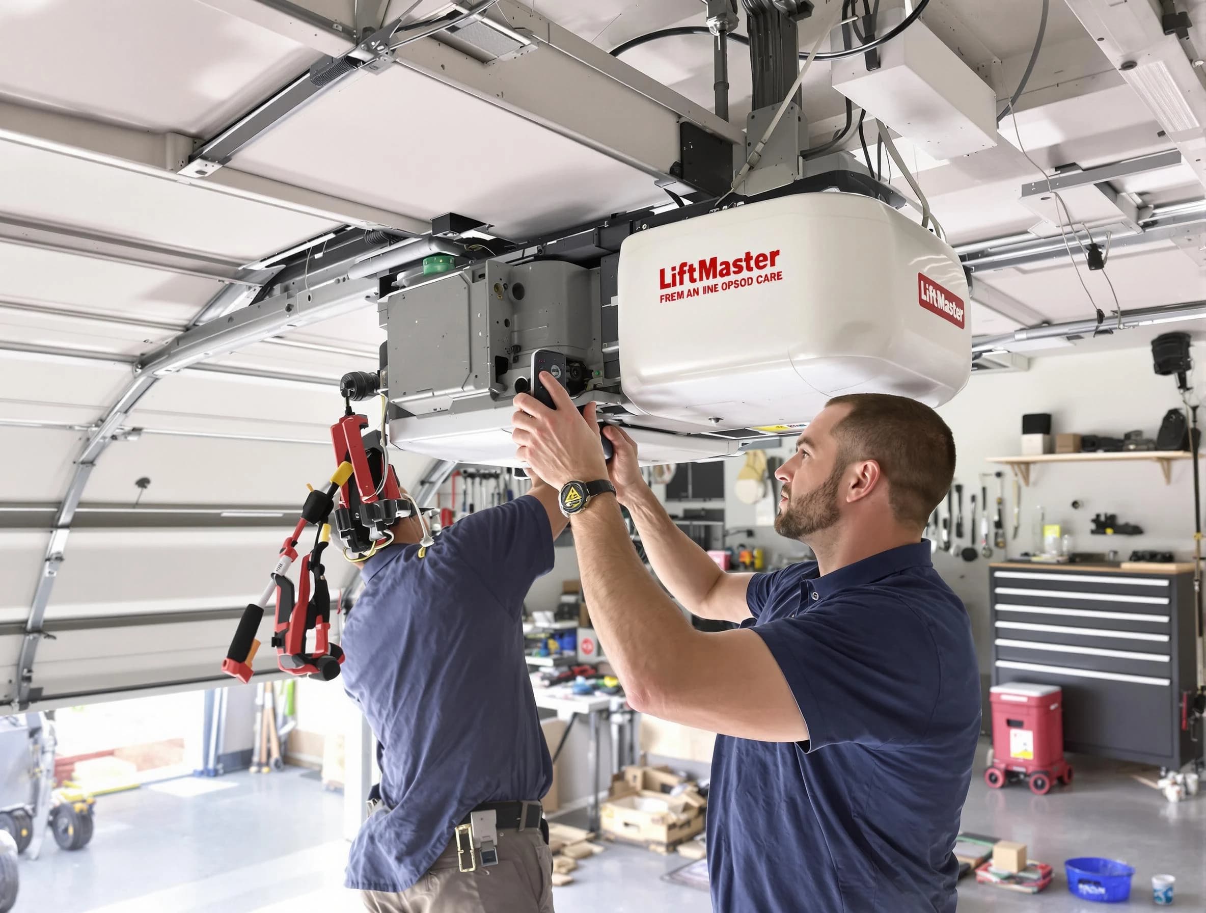 Tolleson Garage Door Repair technician performing advanced diagnostics on garage opener in Tolleson
