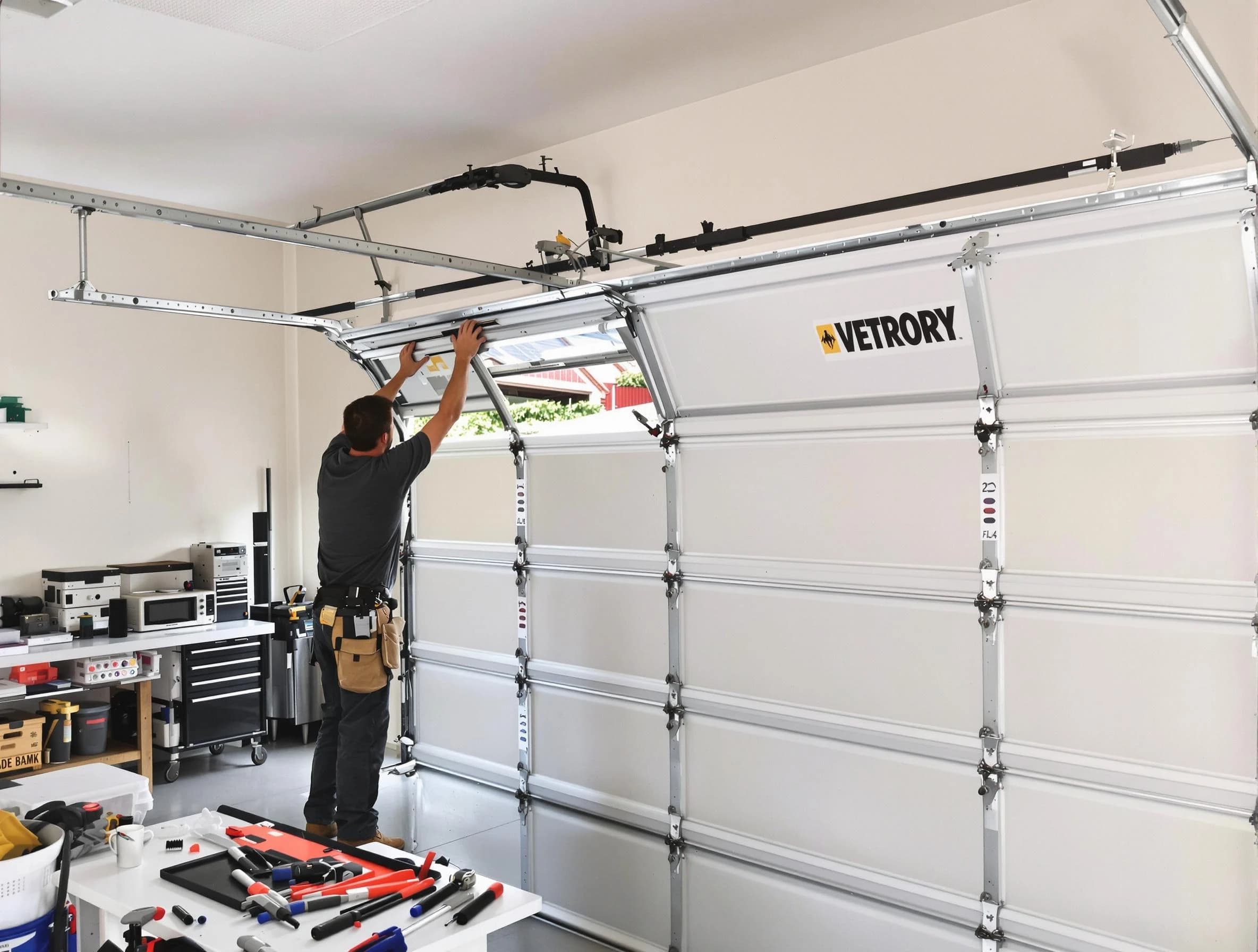 Tolleson Garage Door Repair technician performing section replacement in Tolleson