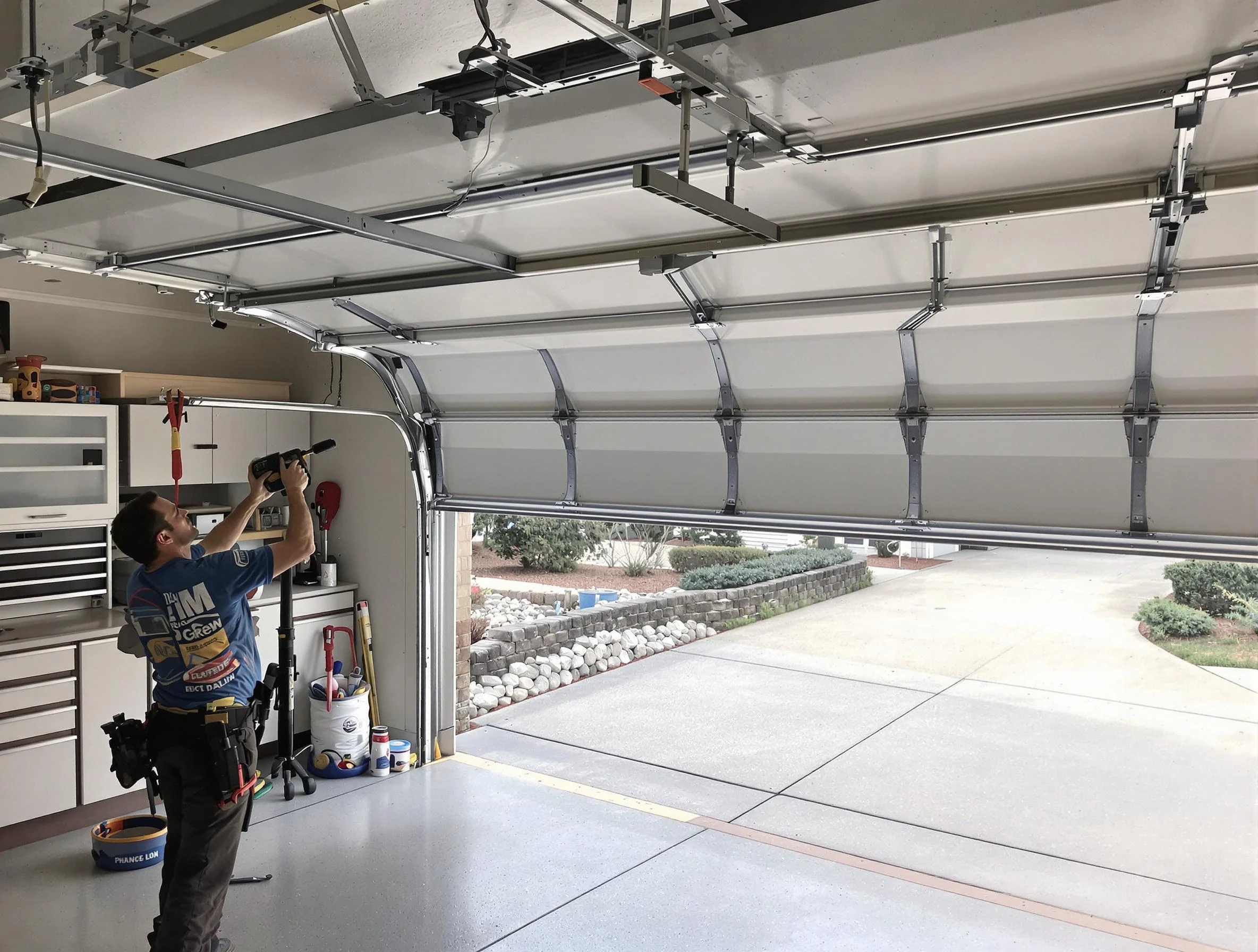 Garage door track repair service by Tolleson Garage Door Repair in Tolleson